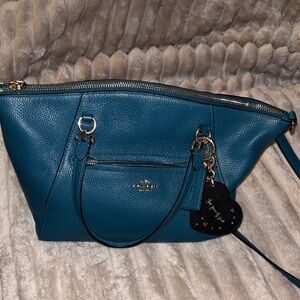 Coach Blue Leather Shoulder Bag